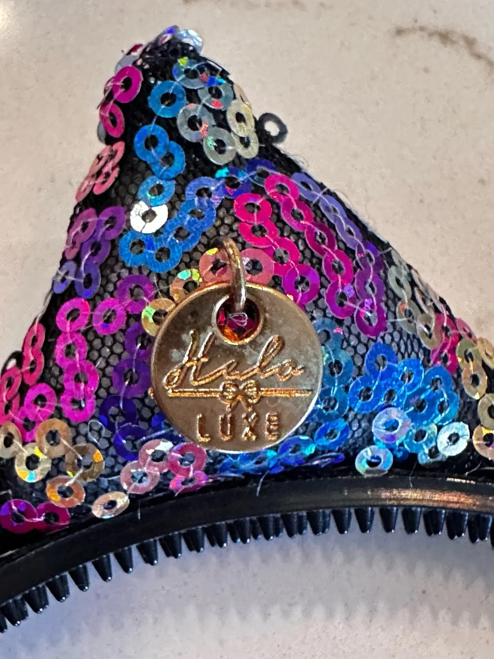 Sequin Star Spike Headband for Kids - Multicolor Sparkle